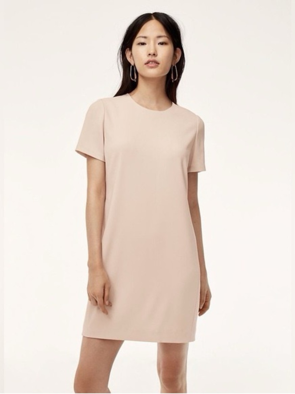Aritzia Babaton Patricio Mini Dress in a soft light pink